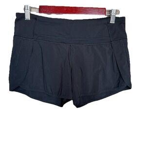 Lululemon Speed Up Shorts Womens 6 Black Low-Rise Lined 4" Inseam Activewear Run